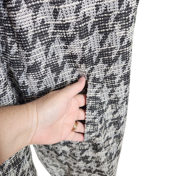 MELLODAY ANthropologie Black and White Houndstooth Blazer - Picture 4 of 9